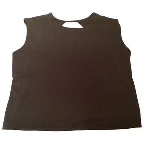 CALIA Womens XXL Open Back Inspire Tank, Black WAX15119 Sleeveless Active Top